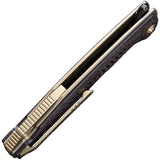 WE KNIFE CO Yucha Linerlock Gold Black Titanium CF Folding Knife w/ Flipper 810D