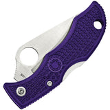 Spyderco Ladybug 3 Lockback Stainless Folding Blade Purple Handle Knife LPRP3