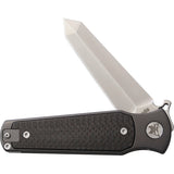 Krudo MOZAIK Framelock Gray Titanium & Carbon Fiber Folding Knife 880