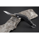 Artisan Cobra Linerlock Black Textured G10 D2 Folding Knife Side 1811PBKF