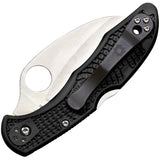 Spyderco Tasman Salt 2 Lockback Steel Folding Blade Black Handle Knife 106PBK2