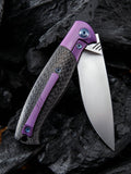 WE Knife Co. Deacon Framelock M390 Blue Titanium/CF Folding Pocket Knife Clip