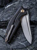 Civivi Statera Linerlock Black G10/Carbon Fiber D2 Folding Knife 901C
