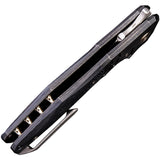 We Knife Jixx Titanium Black Framelock Folding M390 Knife 904C