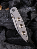 We Knife Co Ltd Schism Framelock Titanium Gold Folding CPM S35VN Pocket Knife 908A