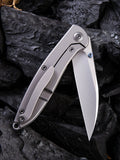 We Knife Co Ltd Schism Framelock Titanium Blue Folding CPM S35VN Pocket Knife 908B