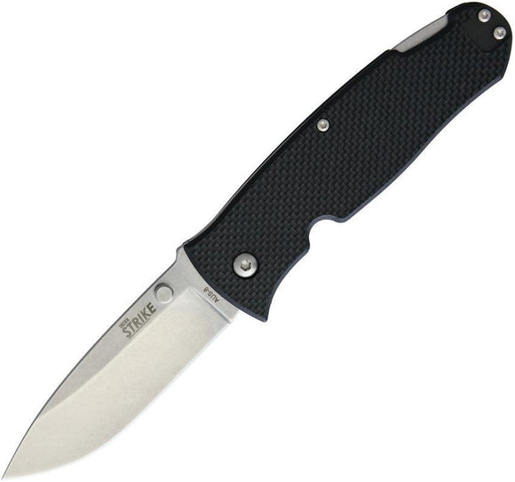 Ontario Dozier Strike Lockback Stainless Black G10 Handle Folding Knife