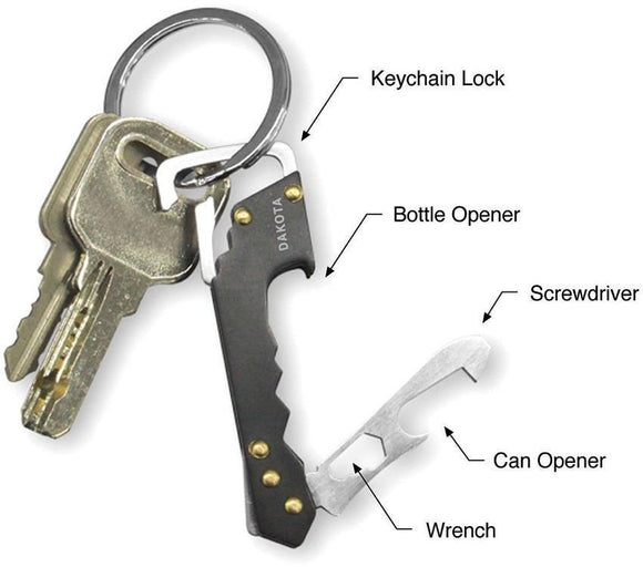 Dakota Tag Key Multi-Tool Bottle Opener Screwdriver Keyring Tool