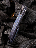 We Knife Co Ltd Synergy 2 Flame Anodized Titanium Folding Pocket Knife 912B