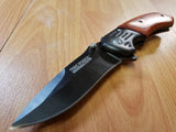 Tac Force 8" Folding Pocket Knife Black Blade - 938bw