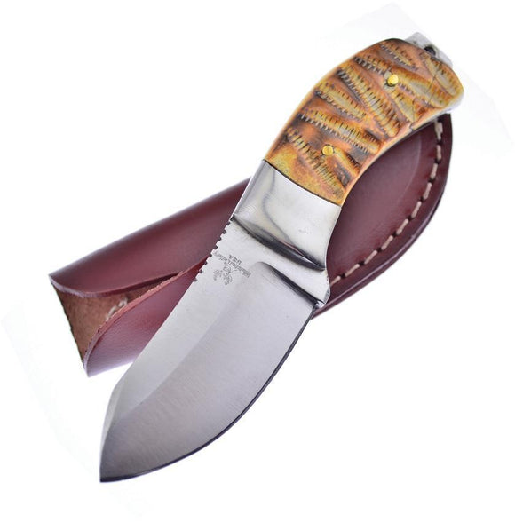Frost Cutlery Whitetail Chickasaw Bone Handle Fixed Blade Knife w/ Sheath