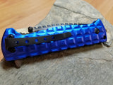 MTech 9" Folding Spring Assisted Blue Tactical Pocket Knife with Glass Break - a906bl