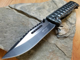 MTech 9" Folding Spring Assisted Gray Tactical Pocket Knife with Glass Break - a906gy