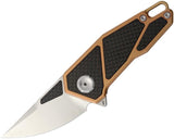 Stedemon Framelock Bronze Aluminum Handle Folding Stainless Blade Knife