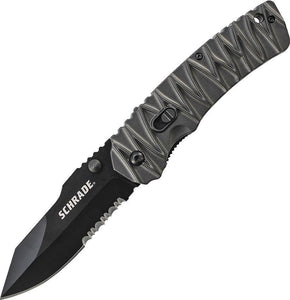 SCHRADE Dual Action Assist Open Serrated Tanto Folding Pocket Knife AUS-8