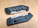 Smith & Wesson LOT of 2 Framelock Black Aluminum SS Folding Pocket Knife