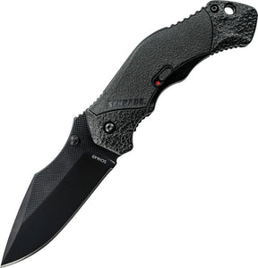Schrade Linerlock A/O Black Stainless Folding Blade Aluminum Handle Knife