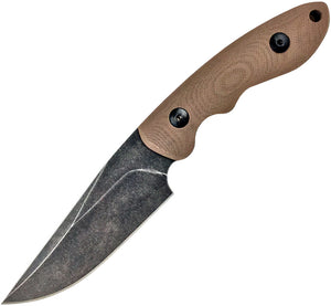 ABKT Tac Desert Predator Tan G10 D2 Steel Fixed Blade Knife 004T