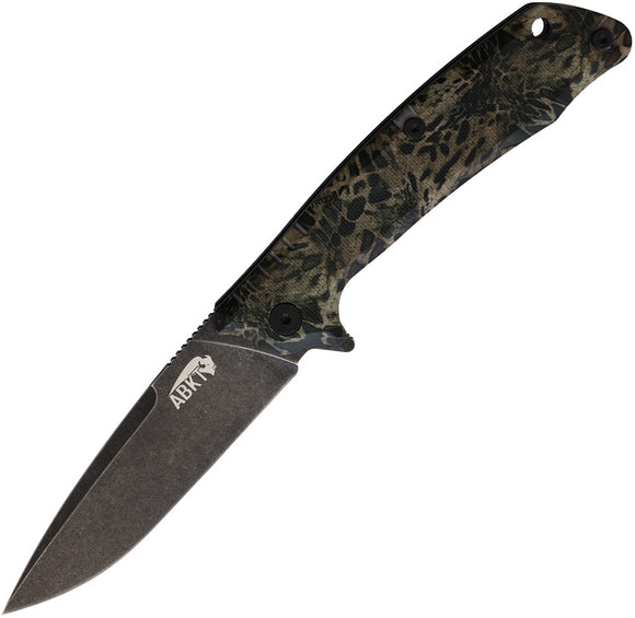 ABKT Tac Predator Linerlock Green Smooth Folding D2 Steel Pocket Knife 026MP