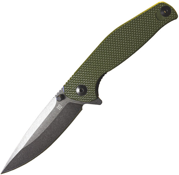 ABKT TAC Catalyst Linerlock Green G10 Folding D2 Steel Pocket Knife 1026G