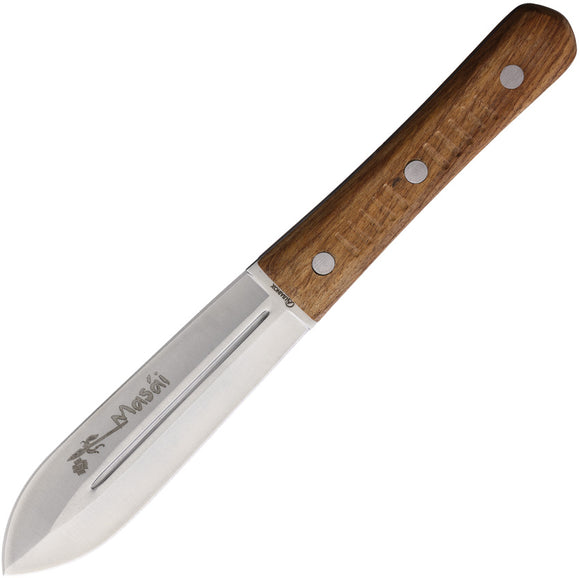 Albainox Masai Wood handle Double Edge Pen Folding Knife 32535
