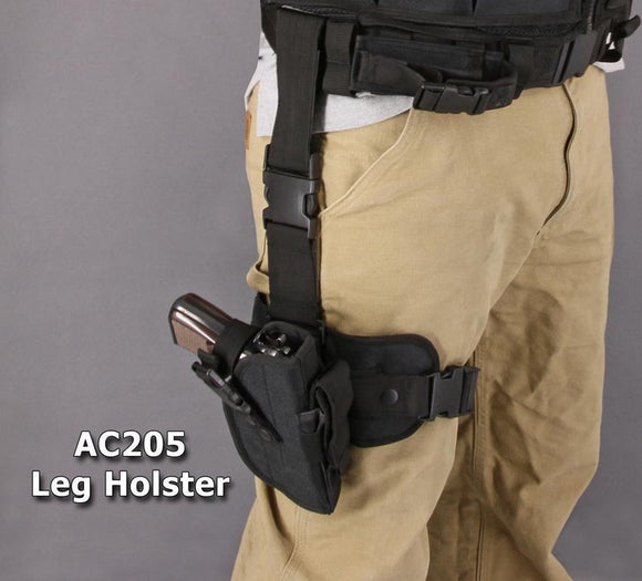 Carry All Black Strap Adjustable Tactical Concealed Gun Drop Leg Holster