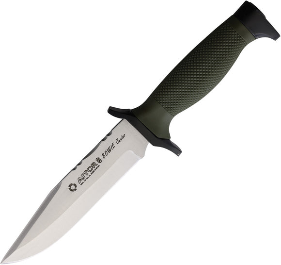Aitor Junior Nato Bowie Green Smooth Stainless Steel Fixed Blade Knife 16046