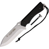 Aitor Zero White Fixed Blade Knife Black Wood Stainless w/ Belt Sheath 16126