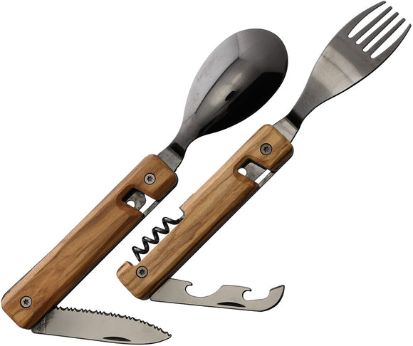 Akinod 13H25 Folding Cutlery Set Stainless Steel Utensils 02B00001