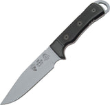 TOPS Air Wolfe Fixed Tactical Gray Stainless Blade Black G10 Handle Knife