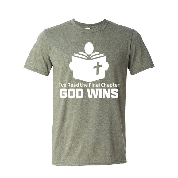 I've Read the Final Chapter God Wins w/ Person Heather Green Short Sleeve AK T-Shirt 2X