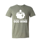 I've Read the Final Chapter God Wins w/ Person Heather Green Sleeve AK T-Shirt XL