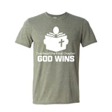 I've Read the Final Chapter God Wins w/ Person Heather Green Short Sleeve AK T-Shirt L