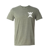 Rule #9: Always Carry a Knife Skull Heather Green Short Sleever AK T-Shirt L