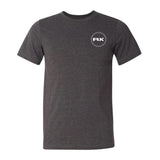 AK White Pocket Logo Dark Heather Gray Short Sleeve T-Shirt L