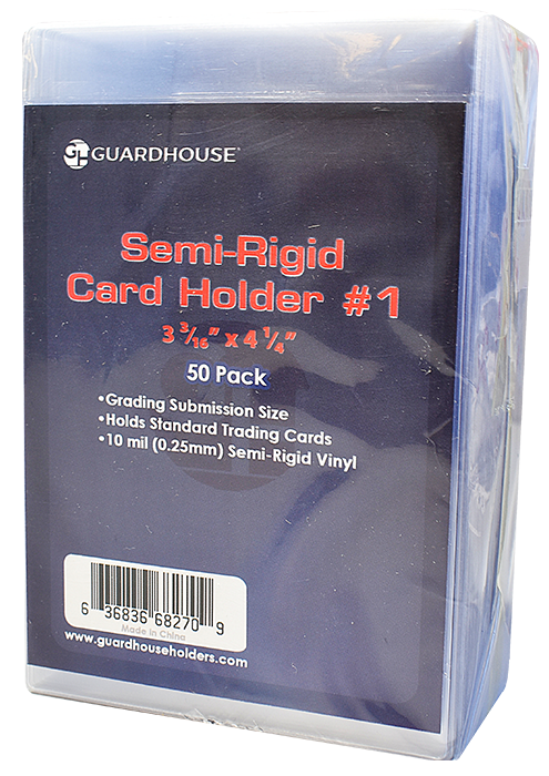 Pack of (50) Guardhouse Semi-Rigid Trading Sports Card Holders 