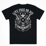 American Liberty 1776 2nd Amendment Double Sided Black Short Sleeve AK T-Shirt L