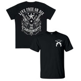 American Liberty 1776 2nd Amendment Double Sided Black Short Sleeve AK T-Shirt L