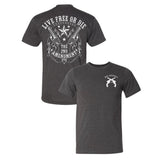 American Liberty 1776 2nd Amendment Double Sided Dark Heather Gray Short Sleeve AK T-Shirt L