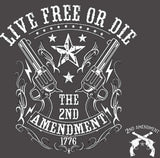 American Liberty 1776 2nd Amendment Double Sided Dark Heather Gray Short Sleeve AK T-Shirt L