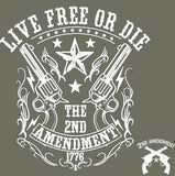 American Liberty 1776 2nd Amendment Double Sided Heather Green Short Sleeve AK T-Shirt L