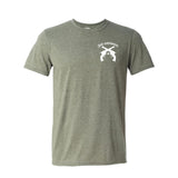 American Liberty Crossed Arms 2nd Amendment Double Sided Heather Green Short Sleeve AK T-Shirt 2XL