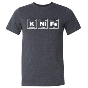 KNIFE Periodic Table of Elements Dark Heather Gray Short Sleeve T-Shir –  Atlantic Knife Company