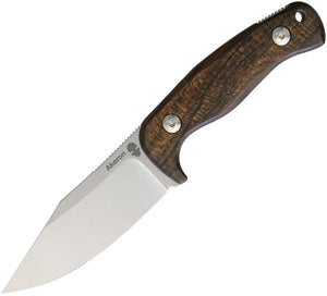 Akeron Eklipse Ziricote Wood Handle by Tony Lopes Satin Fixed Blade Knife N003Z