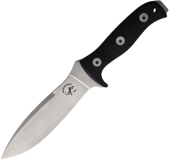 Salamandra Ares Black Smooth Micarta Stainless Steel Fixed Blade Knife 401522