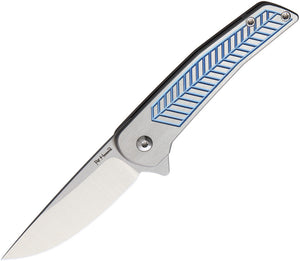 Alliance Designs Scout Folding Titanium Blue Pocket Knife 1B