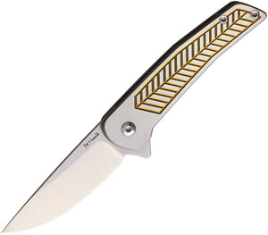 Alliance Designs Scout Folding Titanium Gold Pocket Knife 1GO