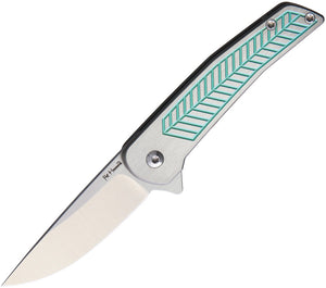 Alliance Designs Scout Folding Titanium Green Pocket Knife 1GR
