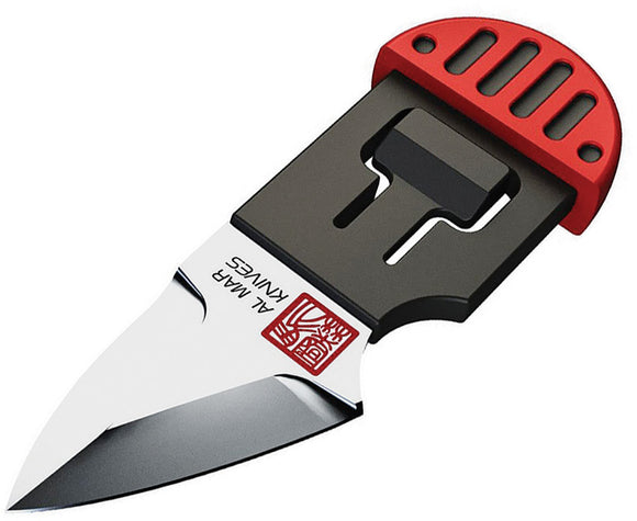 Al Mar Stinger Red D2 Steel Fixed Blade Keyring Knife w/ Sheath 1001RBK