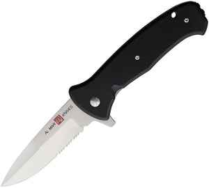 Al Mar SERE 2020 Linerlock A/O Black G10 Folding D2 Steel Serrated Knife 2203